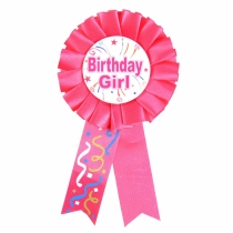 Birthday Girl Rosette 1 pc Pink